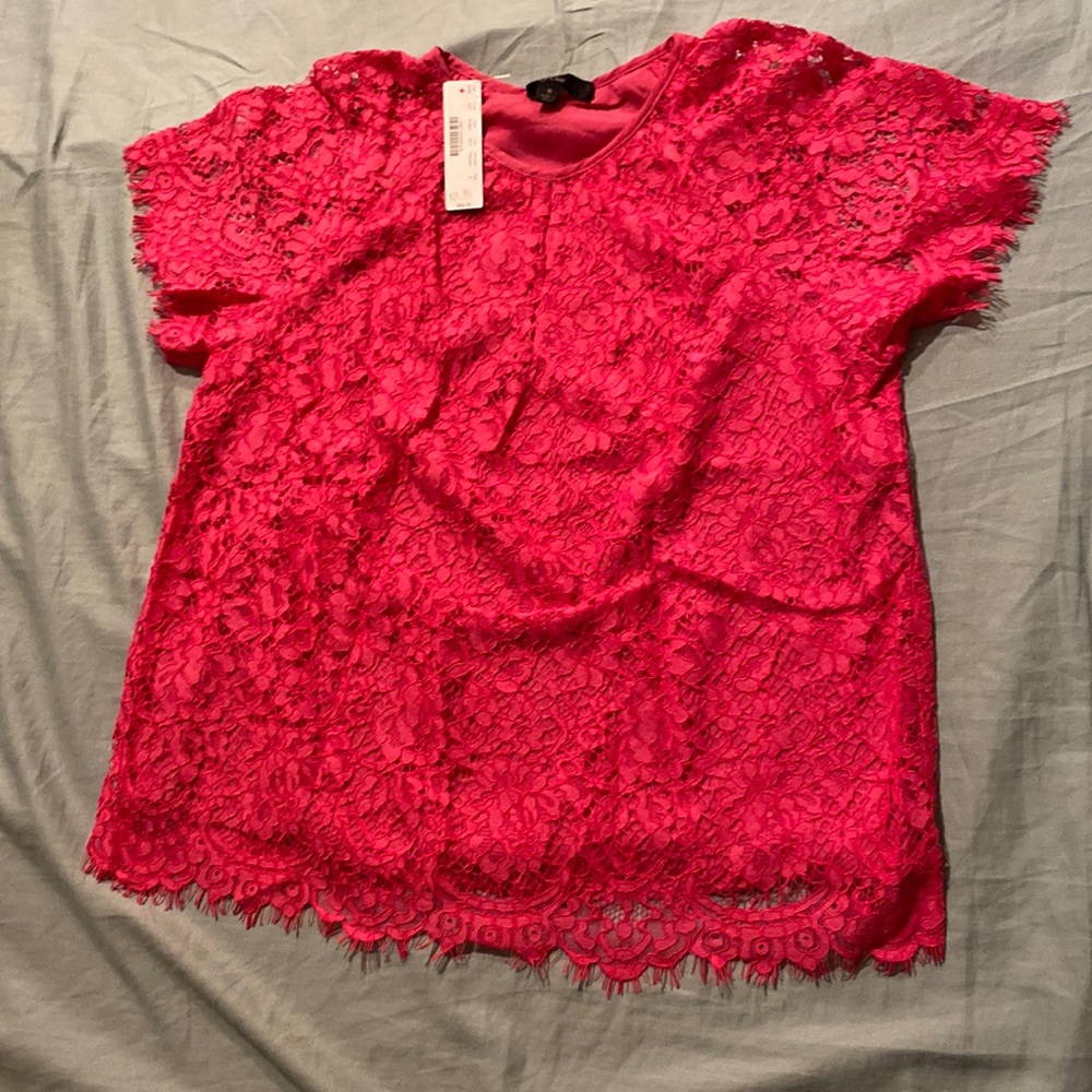 J. Crew lace top New Small Pink
